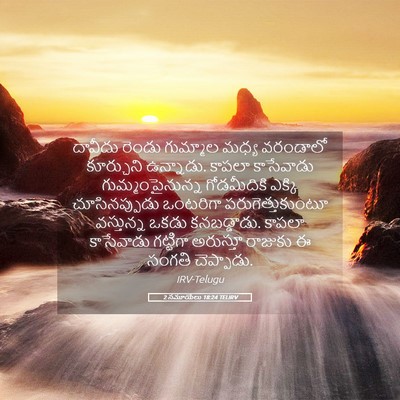Picture 05 - 2 సమూయేలు 18:24 TELIRV - దావీదు రెండు - Bible Verse Picture