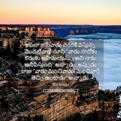 Picture 05 - 2 సమూయేలు 18:27 TELIRV - కాపలా కాసేవాడు - Bible Verse Picture