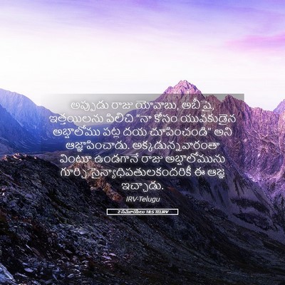 Picture 05 - 2 సమూయేలు 18:5 TELIRV - అప్పుడు రాజు - Bible Verse Picture