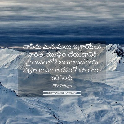 Picture 05 - 2 సమూయేలు 18:6 TELIRV - దావీదు మనుషులు - Bible Verse Picture