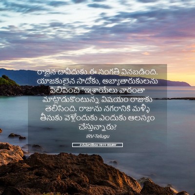 Picture 05 - 2 సమూయేలు 19:11 TELIRV - రాజైన దావీదుకు ఈ - Bible Verse Picture