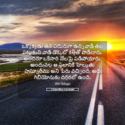 Picture 05 - 2 సమూయేలు 2:16 TELIRV - ఒక్కొక్కడు తన - Bible Verse Picture