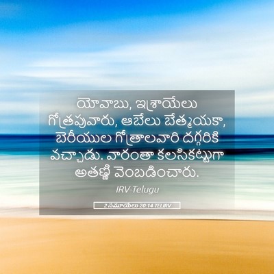 Picture 05 - 2 సమూయేలు 20:14 TELIRV - యోవాబు, ఇశ్రాయేలు - Bible Verse Picture