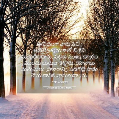 Picture 05 - 2 సమూయేలు 20:15 TELIRV - ఈ విధంగా వారు - Bible Verse Picture