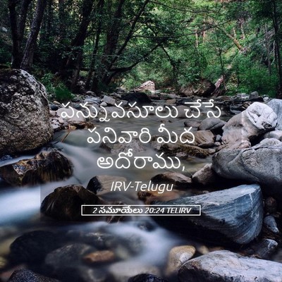 Picture 05 - 2 సమూయేలు 20:24 TELIRV - పన్నువసూలు చేసే - Bible Verse Picture