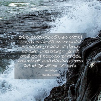 Picture 05 - 2 సమూయేలు 20:3 TELIRV - దావీదు - Bible Verse Picture