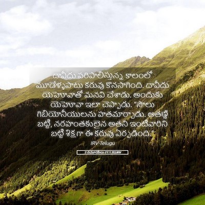 Picture 05 - 2 సమూయేలు 21:1 TELIRV - దావీదు - Bible Verse Picture