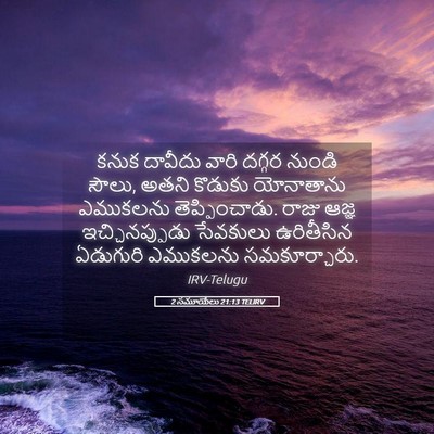 Picture 05 - 2 సమూయేలు 21:13 TELIRV - కనుక దావీదు వారి - Bible Verse Picture