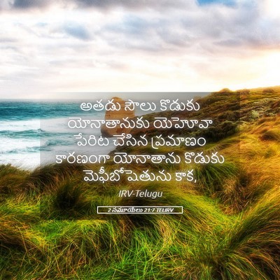 Picture 05 - 2 సమూయేలు 21:7 TELIRV - అతడు సౌలు కొడుకు - Bible Verse Picture