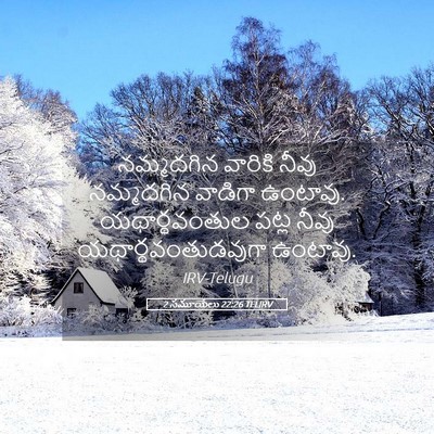 Picture 05 - 2 సమూయేలు 22:26 TELIRV - నమ్మదగిన వారికి - Bible Verse Picture