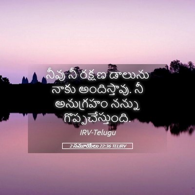 Picture 05 - 2 సమూయేలు 22:36 TELIRV - నీవు నీ రక్షణ - Bible Verse Picture