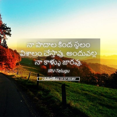 Picture 05 - 2 సమూయేలు 22:37 TELIRV - నా పాదాల కింద - Bible Verse Picture
