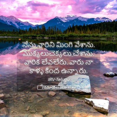 Picture 05 - 2 సమూయేలు 22:39 TELIRV - నేను వారిని మింగి - Bible Verse Picture