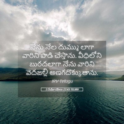 Picture 05 - 2 సమూయేలు 22:43 TELIRV - నేను నేల దుమ్ము - Bible Verse Picture
