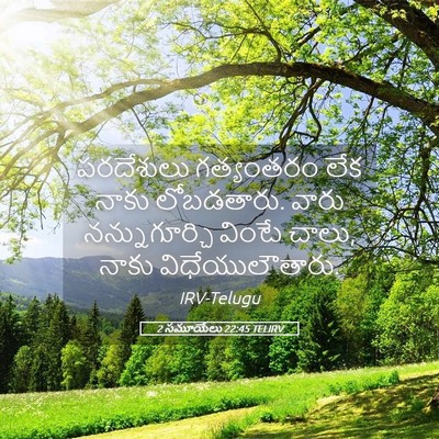 Picture 05 - 2 సమూయేలు 22:45 TELIRV - పరదేశులు గత్యంతరం - Bible Verse Picture