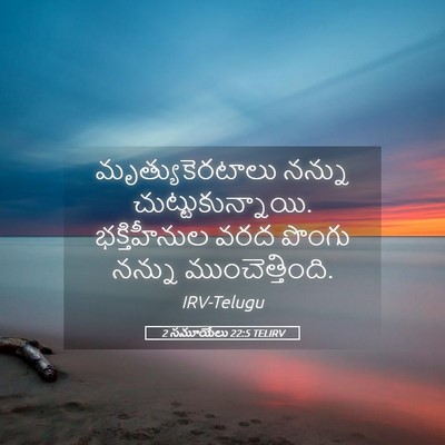 Picture 05 - 2 సమూయేలు 22:5 TELIRV - మృత్యుకెరటాలు - Bible Verse Picture