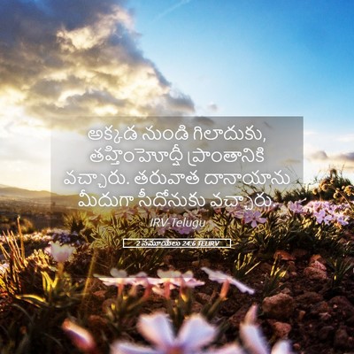 Picture 05 - 2 సమూయేలు 24:6 TELIRV - అక్కడ నుండి - Bible Verse Picture