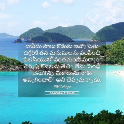 Picture 05 - 2 సమూయేలు 3:14 TELIRV - దావీదు సౌలు - Bible Verse Picture