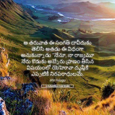Picture 05 - 2 సమూయేలు 3:28 TELIRV - ఆ తరువాత ఈ సంగతి - Bible Verse Picture