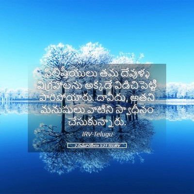 Picture 05 - 2 సమూయేలు 5:21 TELIRV - ఫిలిష్తీయులు తమ - Bible Verse Picture
