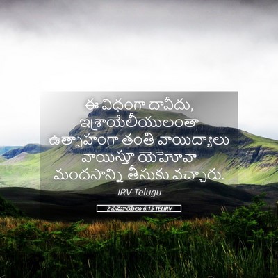 Picture 05 - 2 సమూయేలు 6:15 TELIRV - ఈ విధంగా దావీదు, - Bible Verse Picture