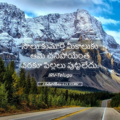 Picture 05 - 2 సమూయేలు 6:23 TELIRV - సౌలు కుమార్తె - Bible Verse Picture