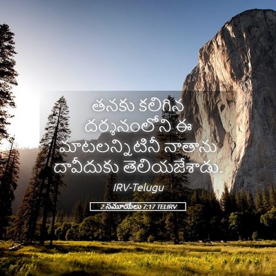 Picture 05 - 2 సమూయేలు 7:17 TELIRV - తనకు కలిగిన - Bible Verse Picture