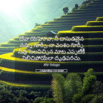 Picture 05 - 2 సమూయేలు 7:25 TELIRV - దేవా యెహోవా, నీ - Bible Verse Picture