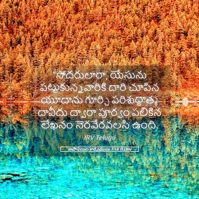 Picture 05 - అపొస్తలుల కార్యములు 1:16 TELIRV - “సోదరులారా, - Bible Verse Picture