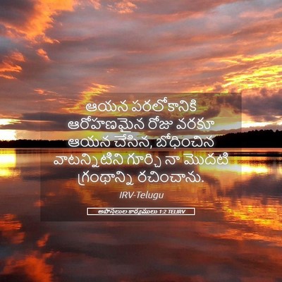 Picture 05 - అపొస్తలుల కార్యములు 1:2 TELIRV - ఆయన పరలోకానికి - Bible Verse Picture