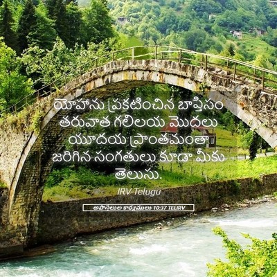 Picture 05 - అపొస్తలుల కార్యములు 10:37 TELIRV - యోహాను ప్రకటించిన - Bible Verse Picture