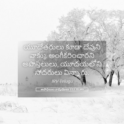 Picture 05 - అపొస్తలుల కార్యములు 11:1 TELIRV - యూదేతరులు కూడా - Bible Verse Picture