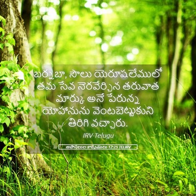Picture 05 - అపొస్తలుల కార్యములు 12:25 TELIRV - బర్నబా, సౌలు - Bible Verse Picture