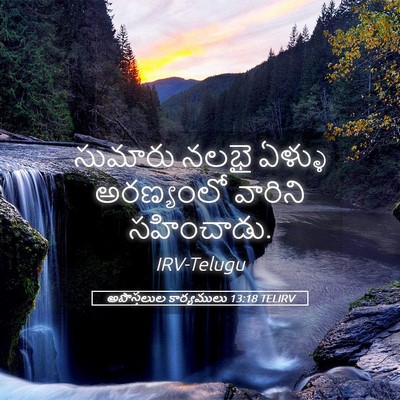 Picture 05 - అపొస్తలుల కార్యములు 13:18 TELIRV - సుమారు నలభై ఏళ్ళు - Bible Verse Picture