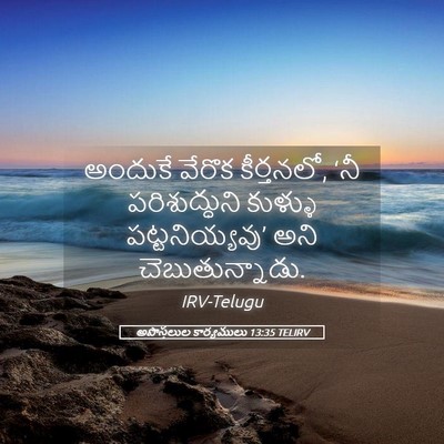 Picture 05 - అపొస్తలుల కార్యములు 13:35 TELIRV - అందుకే వేరొక - Bible Verse Picture