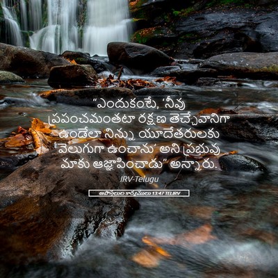 Picture 05 - అపొస్తలుల కార్యములు 13:47 TELIRV - “ఎందుకంటే, ‘నీవు - Bible Verse Picture