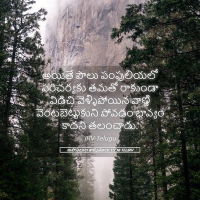 Picture 05 - అపొస్తలుల కార్యములు 15:38 TELIRV - అయితే పౌలు - Bible Verse Picture