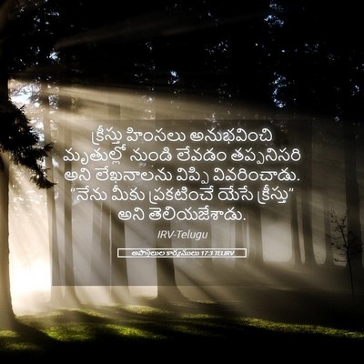 Picture 05 - అపొస్తలుల కార్యములు 17:3 TELIRV - క్రీస్తు హింసలు - Bible Verse Picture