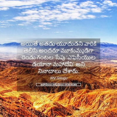 Picture 05 - అపొస్తలుల కార్యములు 19:34 TELIRV - అయితే అతడు - Bible Verse Picture