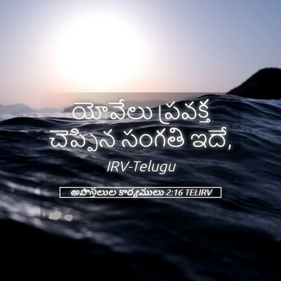 Picture 05 - అపొస్తలుల కార్యములు 2:16 TELIRV - యోవేలు ప్రవక్త - Bible Verse Picture