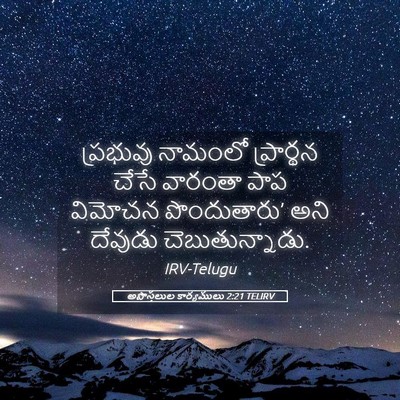 Picture 05 - అపొస్తలుల కార్యములు 2:21 TELIRV - ప్రభువు నామంలో - Bible Verse Picture