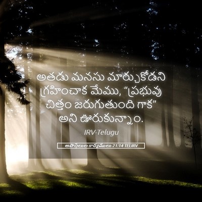 Picture 05 - అపొస్తలుల కార్యములు 21:14 TELIRV - అతడు మనసు - Bible Verse Picture