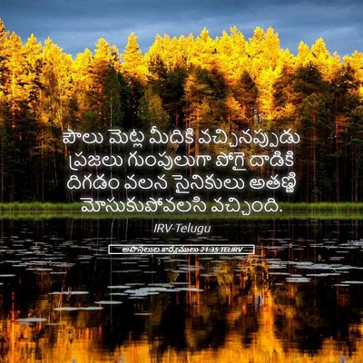 Picture 05 - అపొస్తలుల కార్యములు 21:35 TELIRV - పౌలు మెట్ల మీదికి - Bible Verse Picture