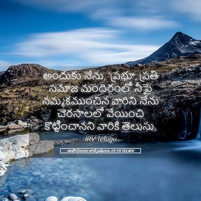 Picture 05 - అపొస్తలుల కార్యములు 22:19 TELIRV - అందుకు నేను, - Bible Verse Picture