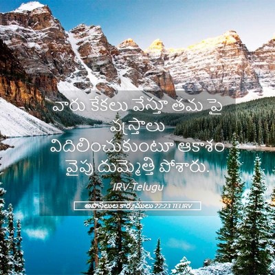Picture 05 - అపొస్తలుల కార్యములు 22:23 TELIRV - వారు కేకలు వేస్తూ - Bible Verse Picture