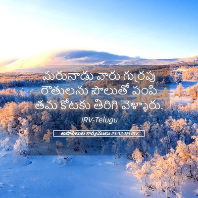 Picture 05 - అపొస్తలుల కార్యములు 23:32 TELIRV - మరునాడు వారు - Bible Verse Picture