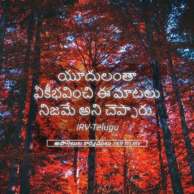 Picture 05 - అపొస్తలుల కార్యములు 24:9 TELIRV - యూదులంతా - Bible Verse Picture