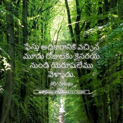 Picture 05 - అపొస్తలుల కార్యములు 25:1 TELIRV - ఫేస్తు - Bible Verse Picture