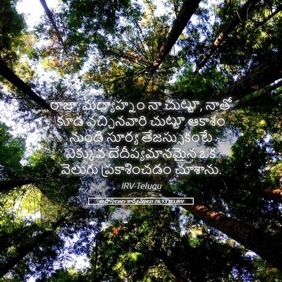 Picture 05 - అపొస్తలుల కార్యములు 26:13 TELIRV - రాజా, మధ్యాహ్నం నా - Bible Verse Picture
