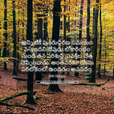 Picture 05 - అపొస్తలుల కార్యములు 3:21 TELIRV - అన్నిటికీ - Bible Verse Picture